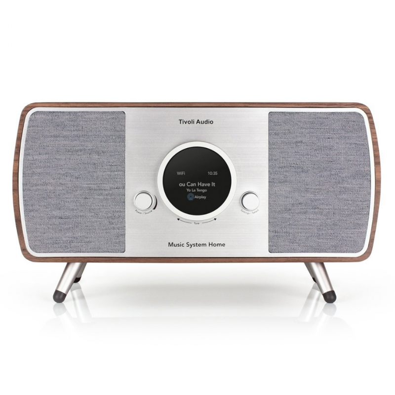 Music System Home Walnut Gray